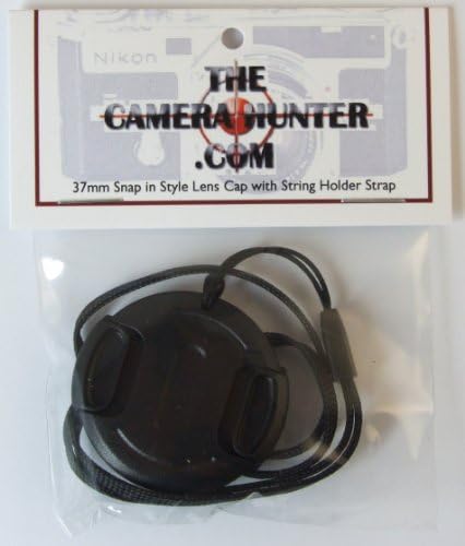 37mm Snap in style Lens cap with String Holder Keeper Strap for Digital Cameras and Video Camcorders