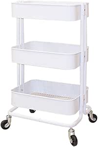 Vestíbulo 3-nivel de almacenamiento del balanceo carrito con ruedas