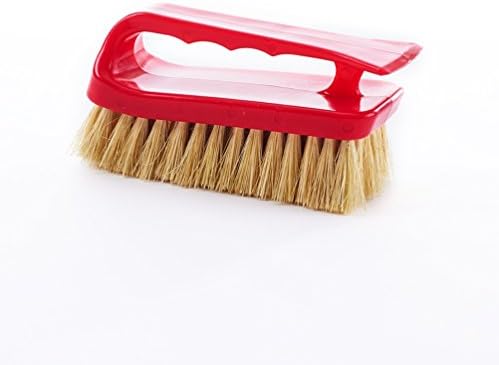 Salmon Cleaning & Scrubbing Brush | Tampico Hard Bristle Brush to Clean Carpet, Upholstery, Leather, Fabric & Other Dry Surfaces with Easy Hold Handle