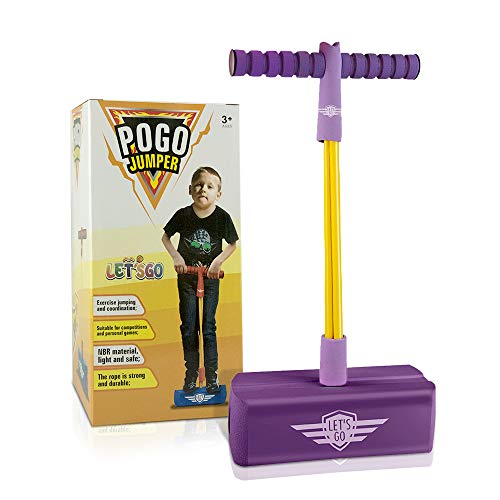 dmazing Girls Toys Age 4-5, Foam Pogo Stick Jumper for Kids Christmas Xmas Gifts for Birthday Presents Gifts for 3-12 Year Old Girls Toys Age 3-12 Stocking Stuffers Stocking Fillers Purple DDUSFPJ03