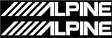 TWO Alpine car auto window audio vinyl decal sticker FREE USPS SHIPPING