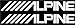 TWO Alpine car auto window audio vinyl decal sticker FREE USPS SHIPPING