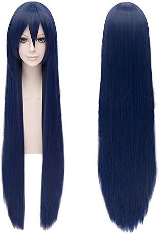 Anime Long Straight Blue Cosplay Costume Party Wigs+free Wig Cap