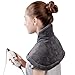 Tech Love Electric Heating Pad for Neck Shoulder and Upper Back Pain Relief Moist/Dry Heated Pad with Auto Shut Off 14” x 22” - Charcoal Gray