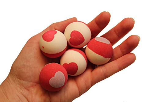 Curious Minds Busy Bags 12 Valentine Heart Super Bouncing Balls - Unique for Kids - Thumbnail 2
