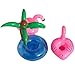 Mingge Inflatable Pool Drink Holder - Each 2 pcs Flamingo , Red Umbrella, Palm Tree Cup Holder Float (Set of 6)