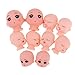 Fityle 10pieces Vinyl Baby Doll Head for Artist Hand Painting Doll Body Part DIY Replacement Keychain