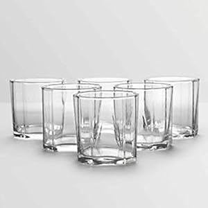 Satyam Kraft Drinking Glass Set of 6 Clear Glass York