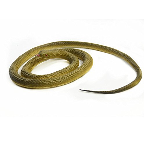 SOSAM Rubber Lifelike Snakes Creatures Chain Snakes 47" Rain Forest Snake Toys Wild Life Snakes