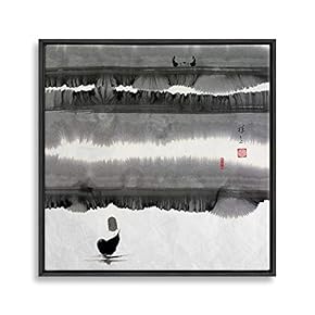 Framed Canvas Wall Art-Zen-Canvas Prints Home Artwork Decoration for Living Room,Bedroom - 16x16 inches