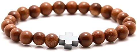 Mens Punk Bracelet With Cross Women's Cuff Bracelet Bangle With Elastic Fashion Bracelet Bangle For Men Fashion Elastic Bangle