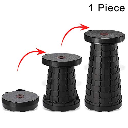 Night Cat Folding Stool for Camping Adults Kids Retractable Plastic Stool Lightweight Collapsable Stool Portable for Fishing BBQ Outdoors Indoors Kitchen Max Load 330lbs