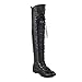 SHOEDEZIGNS Shoe Dezigns Travis 05 Women Military Lace Up Thigh High Combat Boot