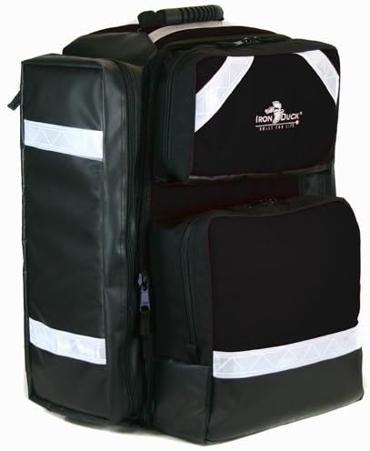 Iron Duck 32440-B Ultra Backpack Multi-Purpose Pack for AED, Oxygen Tank, ALS Supplies and Much More, Nylon, Black