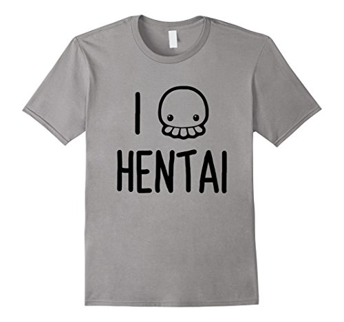 Funny Hentai Anime T-Shirt - I Love Hentai Cute Octopus Tee