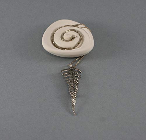 chaujewl Maidenhair Fern Necklace or Brooch,Fiddlehead Fern Pendant,Fern Leaf Pendant Gypsy Nature Pendant