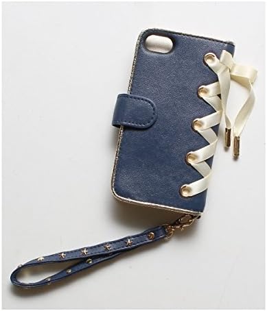 Amazon Co Jp アナップ Anap レースアップ 7対応iphoneダイアリーケース 018ネイビー F 服 ファッション小物