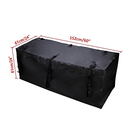 AUXMART Waterproof Hitch Cargo Carrier Bag 60" x 24" x 24" (20 Cu Ft)
