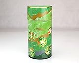 Ryu Mei Hana Nishiki Japanese Metal Tea Tin [ Green ]