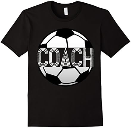 Mens Soccer Coach T-Shirt Cool Sports Coaching Gift Shirt Medium Black