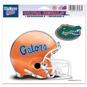 Florida Gators FOOTBALL HELMET ULTRA DECAL clear Removable & Reusable Car Truck Sticker