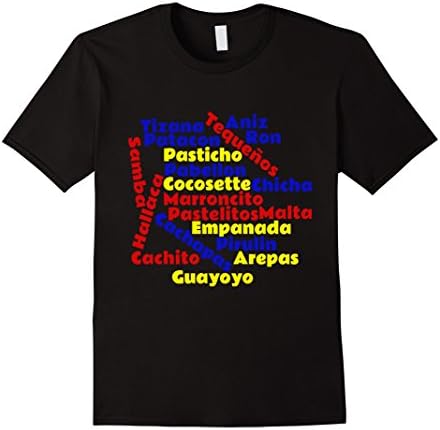 Mens Venezuelan Food Shirt Arepa Caracas Latino Venezuela Camisa Small Black
