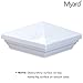 Myard Screw-Free Universal Fence Pyramid Top Cap fits Post 4 x 4 Inches (Actual Post Size 3.5'' x 3.5'', 89mm x 89mm) Porch, Handrail, Railing, Fence, Glue-On Design (Qty 1, White)