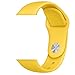 Apple Watch Band - FanTEK Soft Silicone Sport Style Replacement iWatch Strap for Apple Wrist Watch 42mm Models S/M Size (Yellow)