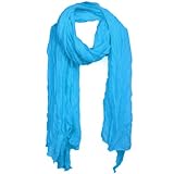 Women Ruched Detail Semi Sheer Soft Simple Casual Scarf