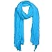 Women Ruched Detail Semi Sheer Soft Simple Casual Scarf