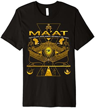Mens AKD- MA'AT MAAT Sacred Geometry Science Egyptian T-Shirt 2XL Black