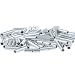 AIRIC Non Insulated Butt Connectors 100pcs 16-14 Gauge Electrical Wire Seamless Uninsulated Connectors Crimp Ferrule Terminals ...