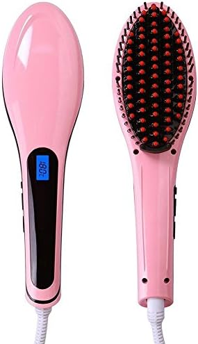 Hair Straightening Brush, ABTTY with Ceramic LCD Digital Electric Display for Fast Natural Straight Hair Styling Straightening Brush Comb
