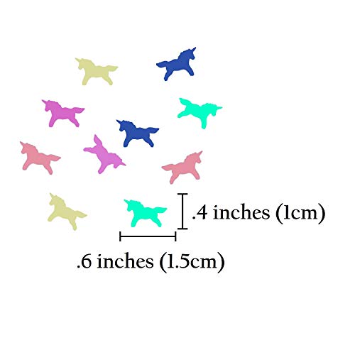 image for JPACO Rainbow Unicorn Confetti 1,500 PCS (50 Grams) - iridescent Paste