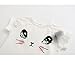 Summer Kids Girls Cat Pattern Shirt Top Butterfly Tutu Skirt (6 Years) White
