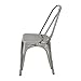 Joveco Sheet Metal Frame Tolix Style Stackable Industrial Bar Chairs with Back - Set of 2 (Gunmetal) Wholesale Price