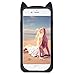 Joyleop Case for iPhone 7 8,Cartoon Soft Silicone Cute 3D Fun Cool Cover,Kawaii Unique Kids Girls Lady Cases,Lovely Animal Character Rubber Skin Shockproof Protector for iPhone78 Black Cat