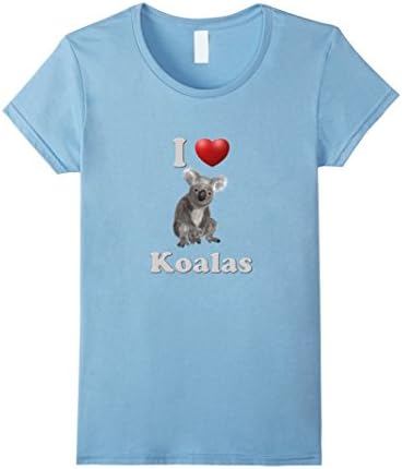 Women's I Love Koalas Medium Baby Blue