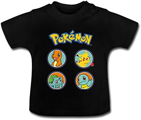 MsMr Cotton T Shirts Pokemon Baby Boys/Girls(12months,black)