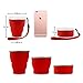 Collapsible Travel Cup - 100% Food-grade Silicone Mug for Camping and Hiking, Red - by Not Just A Gadget