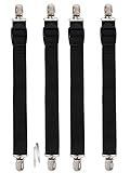 Mens Shirt Stays Your Choice Of Three Styles (Sock Garters Suspenders) + Bonus Collar Stays (Standard Straight, Standard Straight)