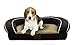 AKC Sweet Dreams Jumbo Quilted Orthopedic Pet Sofa Couch Bed with Bolster Sides, Machine Washable, Ideal For Medium Size Breeds, Brown