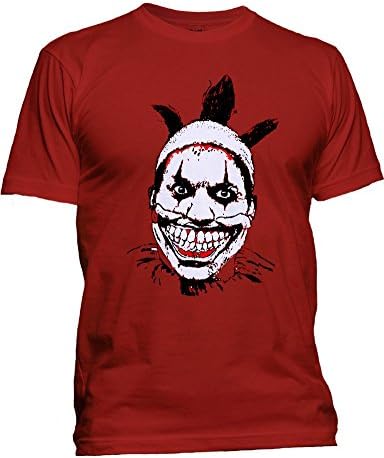 Men's Scary Murderous Insane Clown Tee Horror Movie Halloween Party T-Shirt (M, Red)