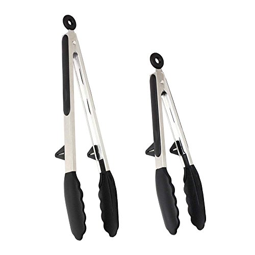 Kitchen Premium Silicone Tongs - Pack Of 2, 9