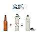 The Original Beer Cooler - Ice2Bottle - Cold Beer - Beer Keeper - Stainless Steel Bottle Insulator - Beer Holder - Fits 12oz Bottles - Includes Bottle Opener & Keychain Carabiner (Stainless Steel)