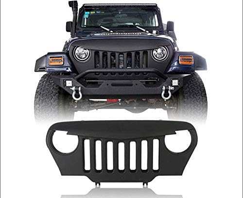 1997-2006 Wrangler TJ Front Matte Black Grill Angry Bird Grille