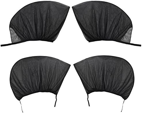 Car Window Shade-Premium Breathable Mesh Sun Shield protect Baby/Pet from Sun's Glare & Harmful UV Rays, Covers Side Window Sun Shade, Universal Car Curtains (1 Pair Front and 1 Pair Rear,Large Size)