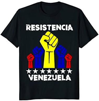 Mens SMART DESIGNZ: Resistencia Venezuela Protesta T-Shirt Large Black