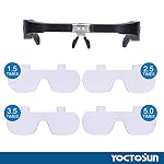 YOCTOSUN-Rechargeable-Head-Magnifier-Glasses-Eyeglasses-Magnifier-with-2-LED-Lights-and-Detachable-Lenses-15X-25X-35X5X-Best-Magnifying-Glasses-for-Reading-and-Hobby