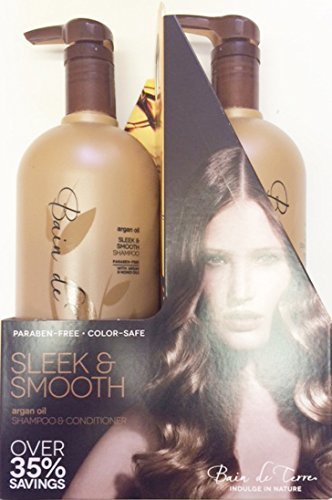 Bain De Terra Sleek & Smooth argan oil Shampoo & Conditioner set 33.8 oz over 35% savings